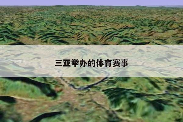 三亚举办的体育赛事